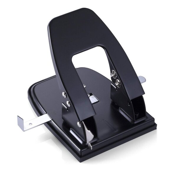 Staples Adjustable 2 Hole Paper Punch, 28 Sheet Capacity, Black - NEW IN BOX. - Picture 1 of 8